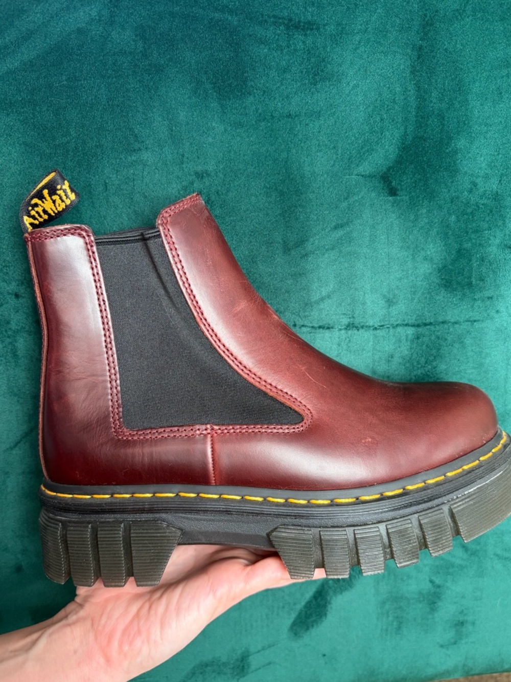 Dr. Martens Audrick Platform Chelsea Boots — Oxblood, Women’s Size 10